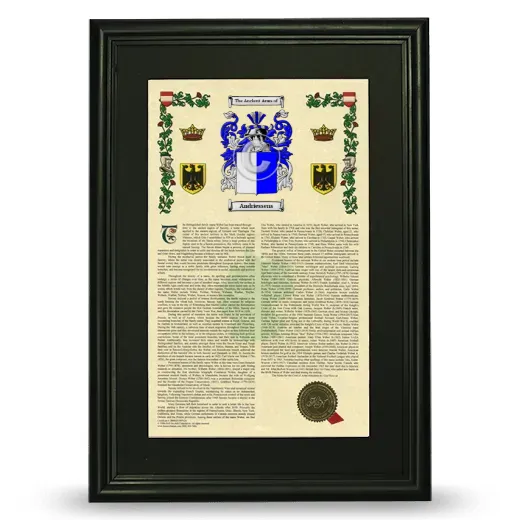 Andriessens Deluxe Armorial Framed - Black