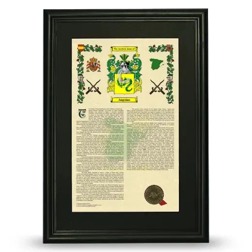 Anguian Deluxe Armorial Framed - Black