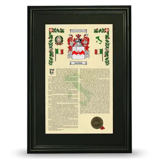 Ansalone Deluxe Armorial Framed - Black