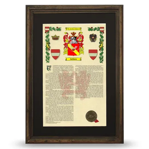 Anthony Deluxe Armorial Framed - Brown