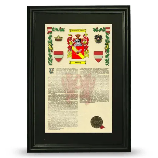 Antony Deluxe Armorial Framed - Black