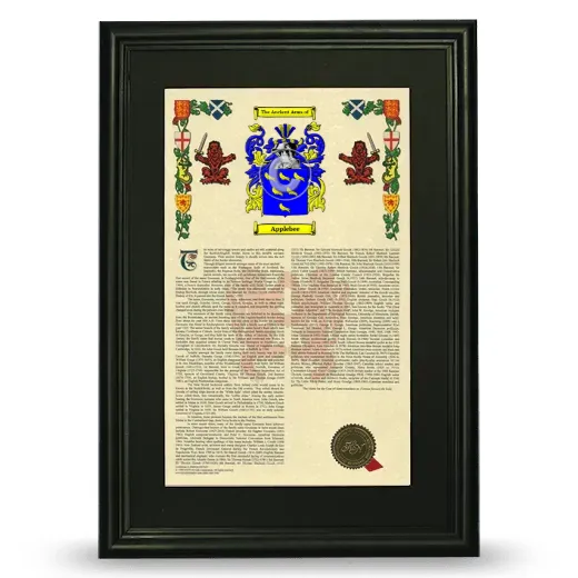 Applebee Deluxe Armorial Framed - Black