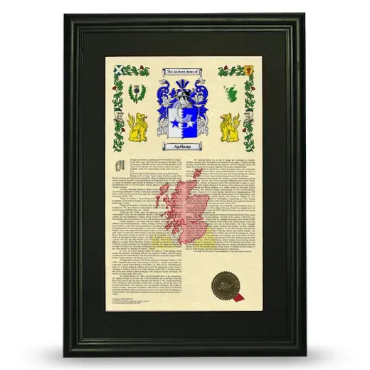 Apthorp Deluxe Armorial Framed - Black