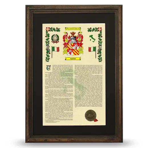 Aquino Deluxe Armorial Framed - Brown