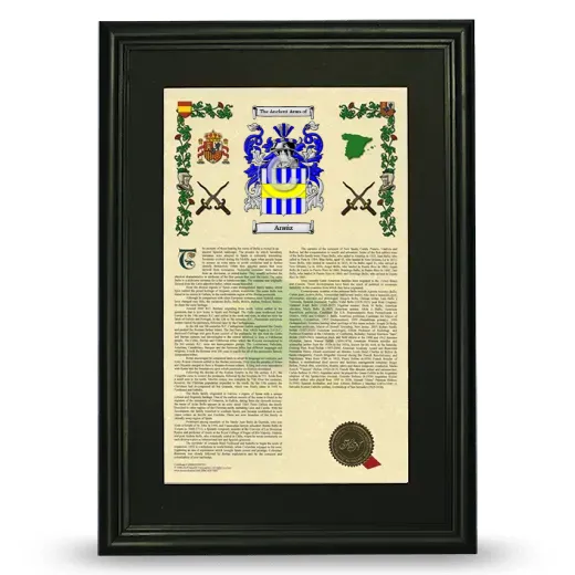 Araúz Deluxe Armorial Framed - Black