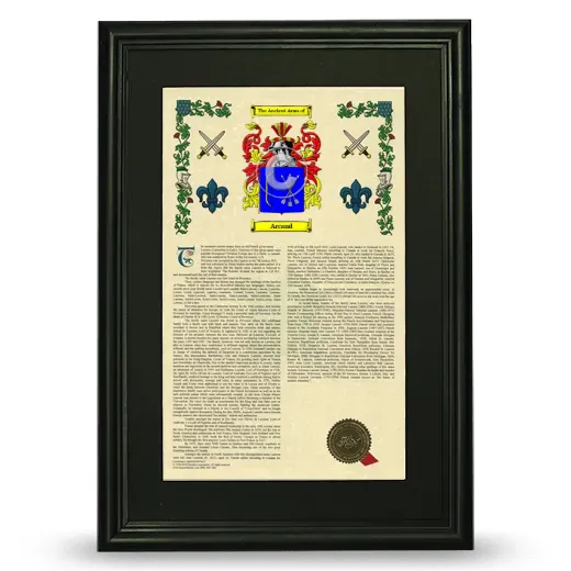 Arcand Deluxe Armorial Framed - Black