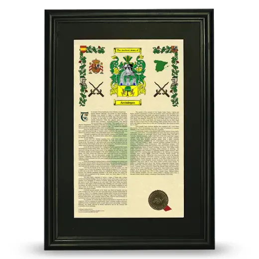Arciniegas Deluxe Armorial Framed - Black