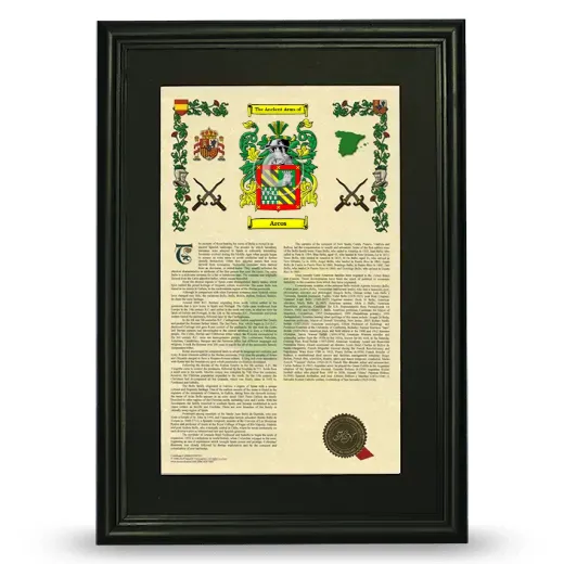 Arcos Deluxe Armorial Framed - Black