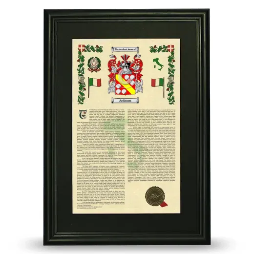 Ardisson Deluxe Armorial Framed - Black