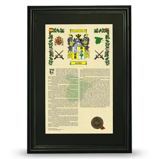 Arechea Deluxe Armorial Framed - Black