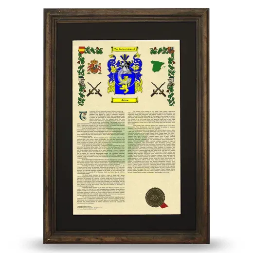 Ariza Deluxe Armorial Framed - Brown