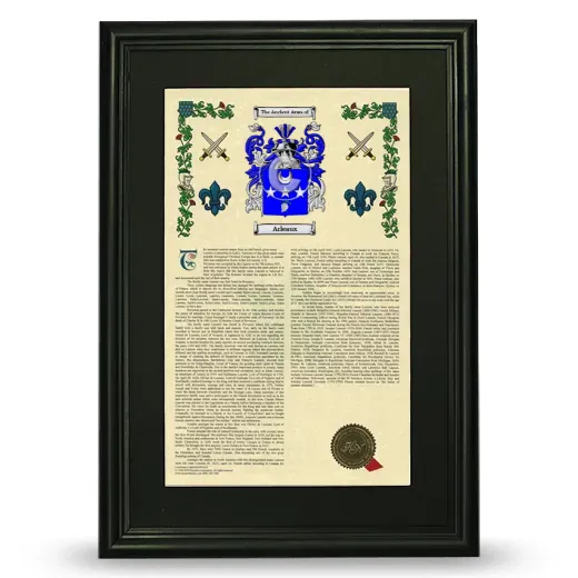 Arleaux Deluxe Armorial Framed - Black