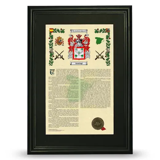 Arostegi Deluxe Armorial Framed - Black