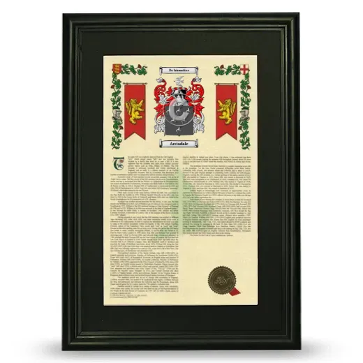Arrindale Deluxe Armorial Framed - Black