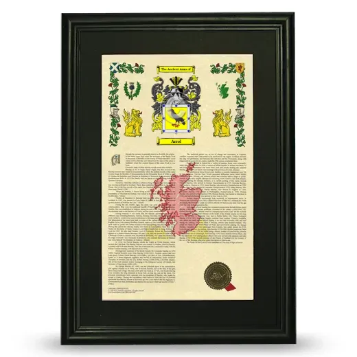 Arrol Deluxe Armorial Framed - Black