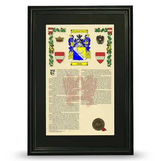 Arzen Deluxe Armorial Framed - Black