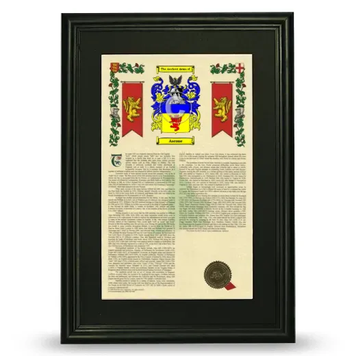 Ascone Deluxe Armorial Framed - Black