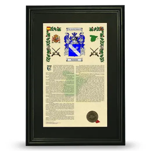 Asencios Deluxe Armorial Framed - Black