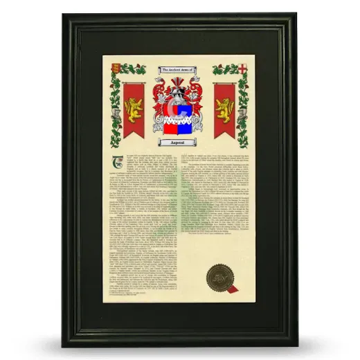 Aspent Deluxe Armorial Framed - Black