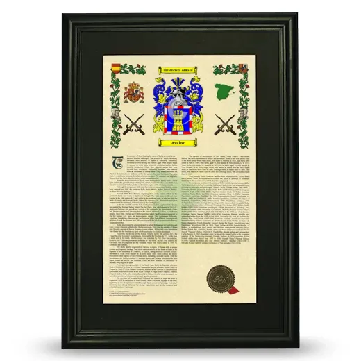 Avaloz Deluxe Armorial Framed - Black