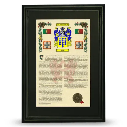 Avila Deluxe Armorial Framed - Black