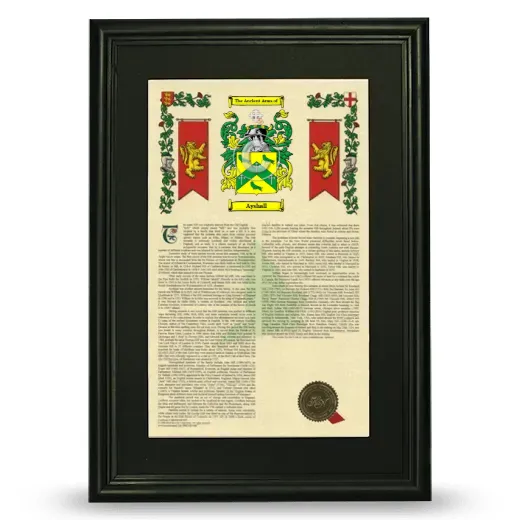 Ayshall Deluxe Armorial Framed - Black