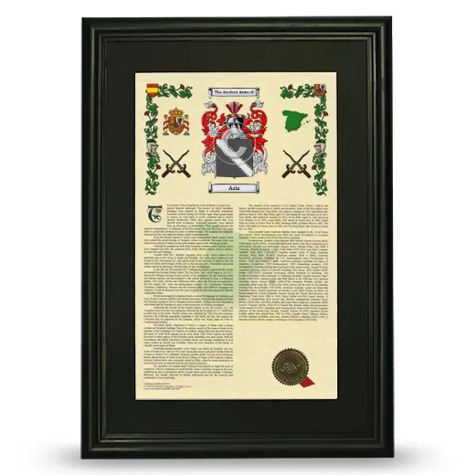 Aziz Deluxe Armorial Framed - Black