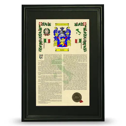 Azuto Deluxe Armorial Framed - Black