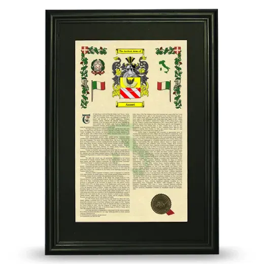 Azzari Deluxe Armorial Framed - Black