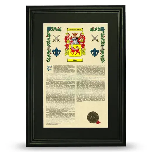Béar Deluxe Armorial Framed - Black