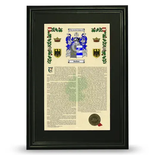 Backen Deluxe Armorial Framed - Black