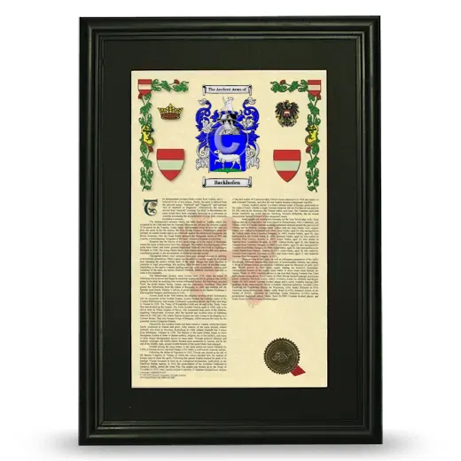 Backhofen Deluxe Armorial Framed - Black