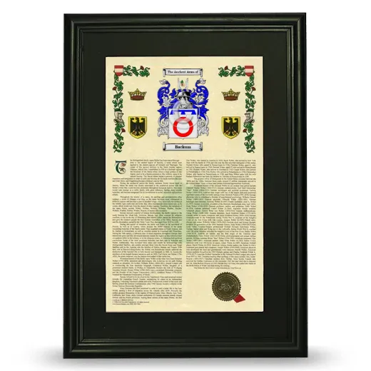 Backum Deluxe Armorial Framed - Black