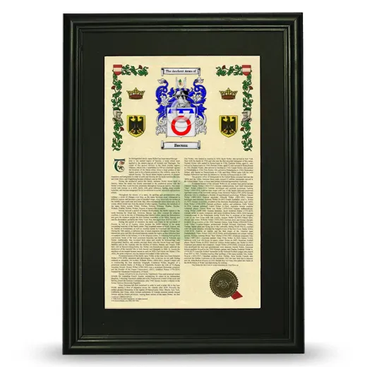 Bacum Deluxe Armorial Framed - Black