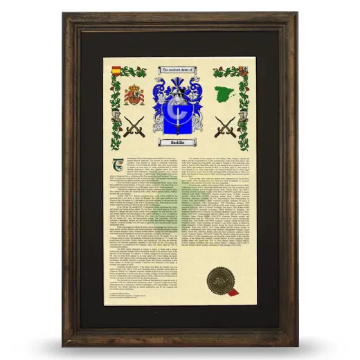 Badillo Deluxe Armorial Framed - Brown