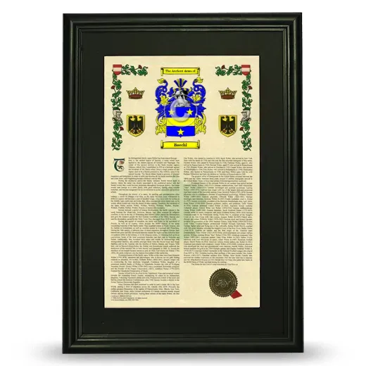 Baechl Deluxe Armorial Framed - Black