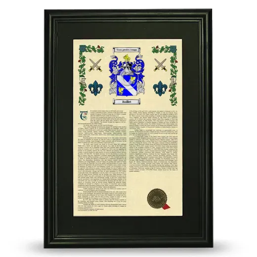 Baillet Deluxe Armorial Framed - Black