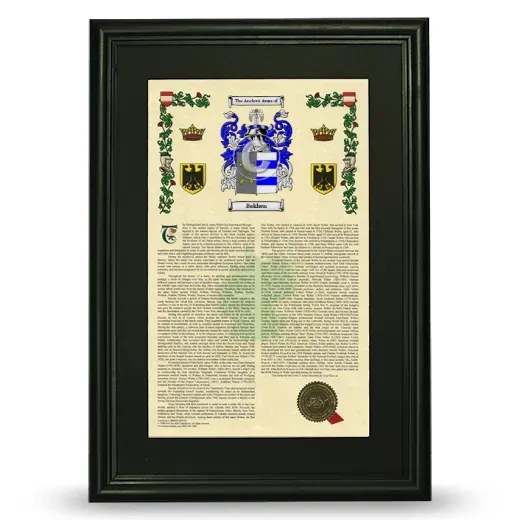 Bakhen Deluxe Armorial Framed - Black