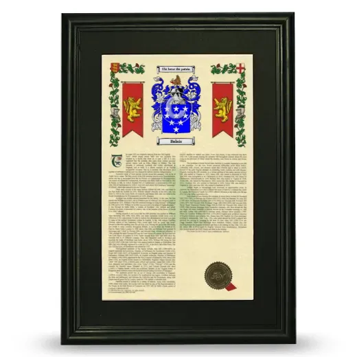 Balais Deluxe Armorial Framed - Black