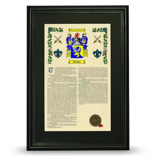 Balanger Deluxe Armorial Framed - Black