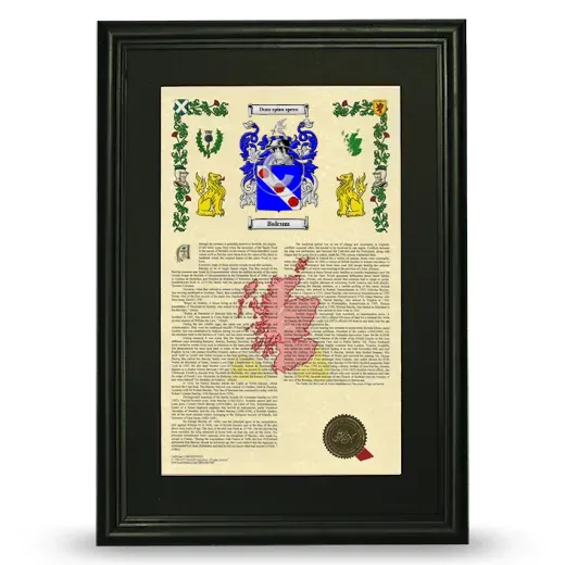 Balcum Deluxe Armorial Framed - Black