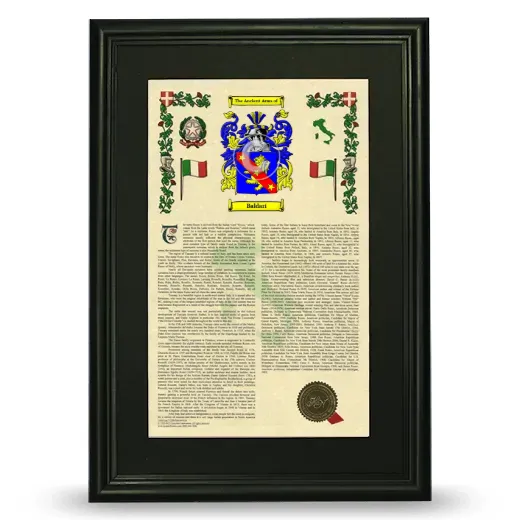 Baldari Deluxe Armorial Framed - Black