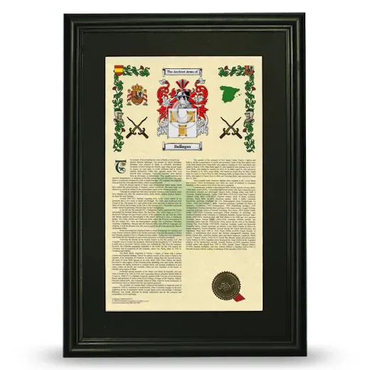 Ballagas Deluxe Armorial Framed - Black