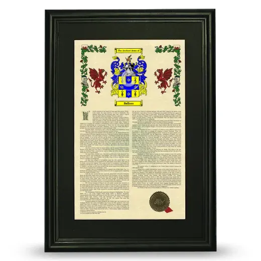 Ballass Deluxe Armorial Framed - Black