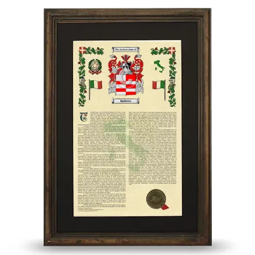 Balletto Deluxe Armorial Framed - Brown