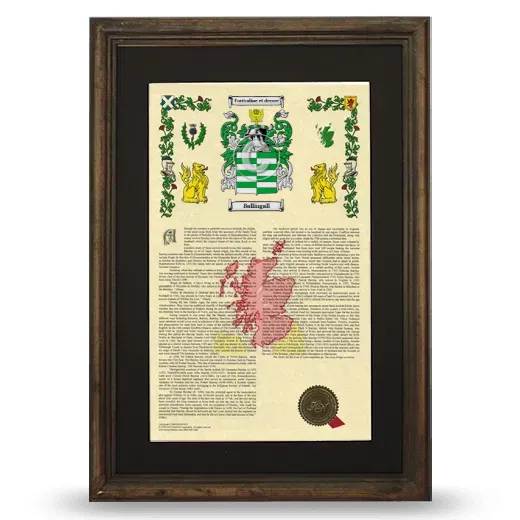 Ballingall Deluxe Armorial Framed - Brown