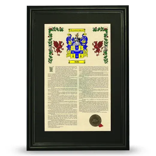 Ballis Deluxe Armorial Framed - Black