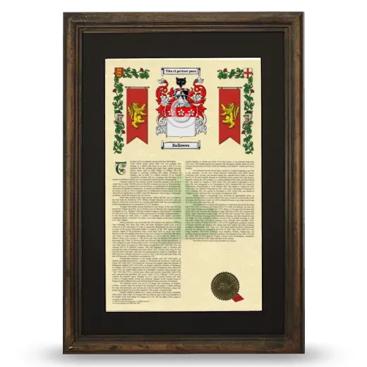 Ballowes Deluxe Armorial Framed - Brown
