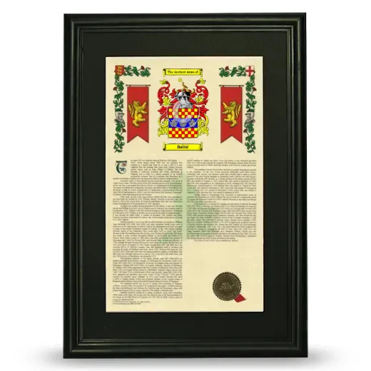 Baltić Deluxe Armorial Framed - Black