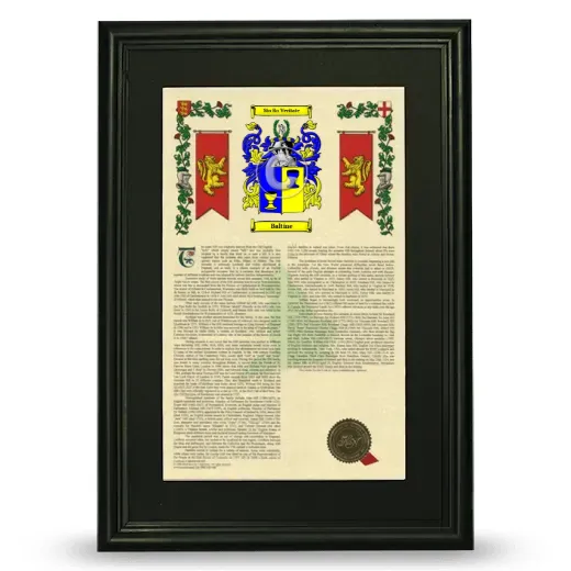 Baltine Deluxe Armorial Framed - Black